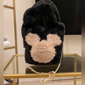 Black and Cream Crossbody Bag Mickey Mouse Inspired